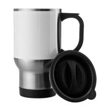 이미지를 갤러리 뷰어에 로드 , 14oz Stainless Steel Mug - Sivler with White Patch
