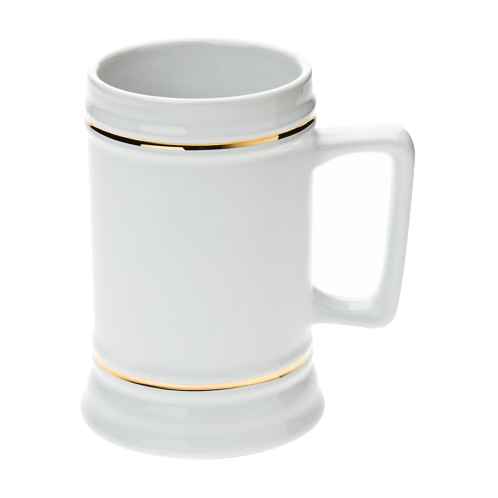 22oz Beer Mug w/ Golden Lines