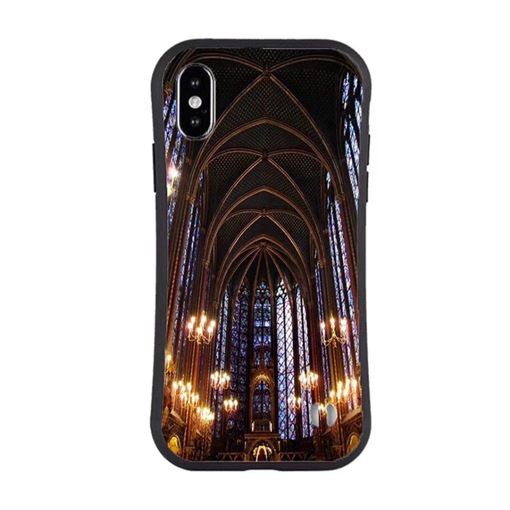 Slim Waisted Glass Case for iPhone X/XS - Lights at Night