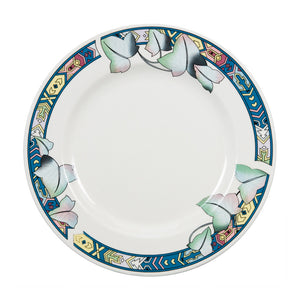 8" White Plate- Lotus Leaf