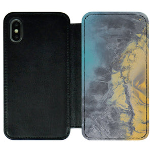 Leather Flip Case for iPhone X -  Autumn Scenary